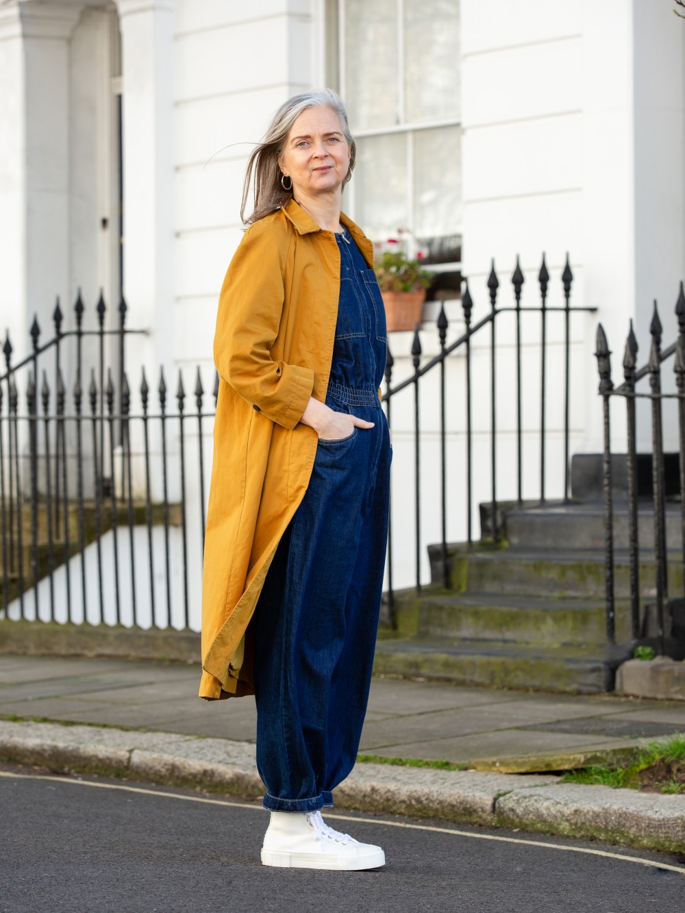 Mustard and grey outfit best sale