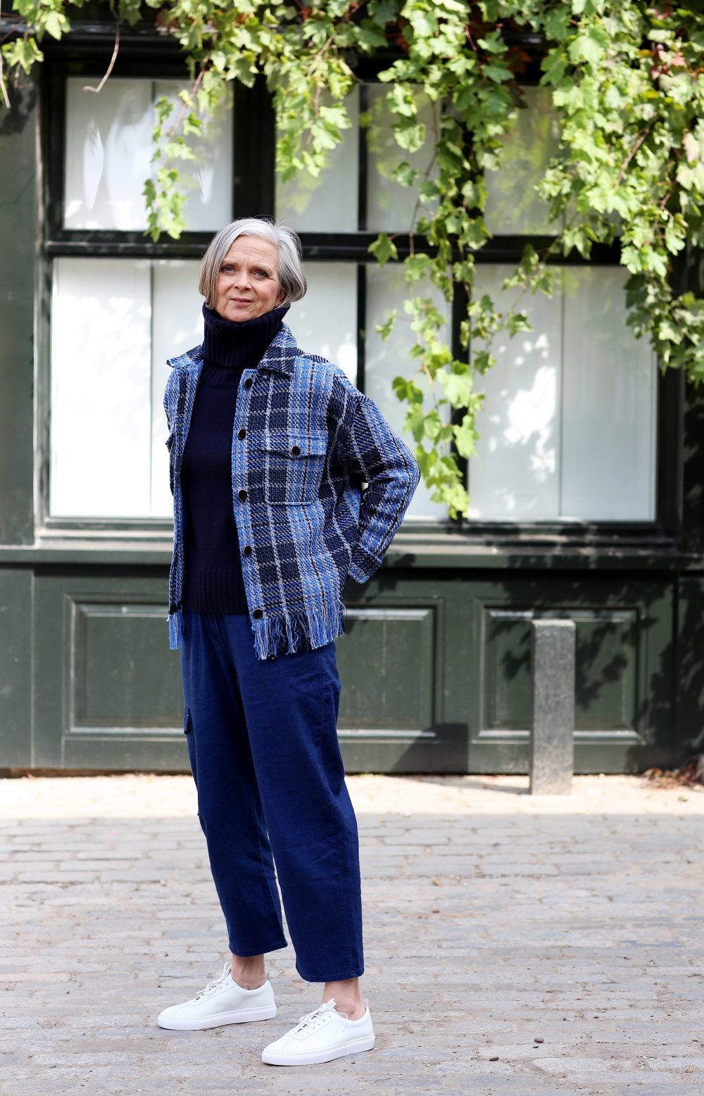 Outfit Inspiration - Plaid Trousers with Green — Stylin' Granny Mama